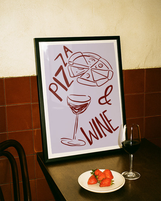 Pizza and wine