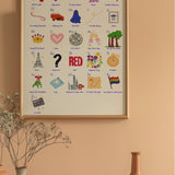 A - Z Swiftie print - A4 - Navy - Print - Thursday's Child