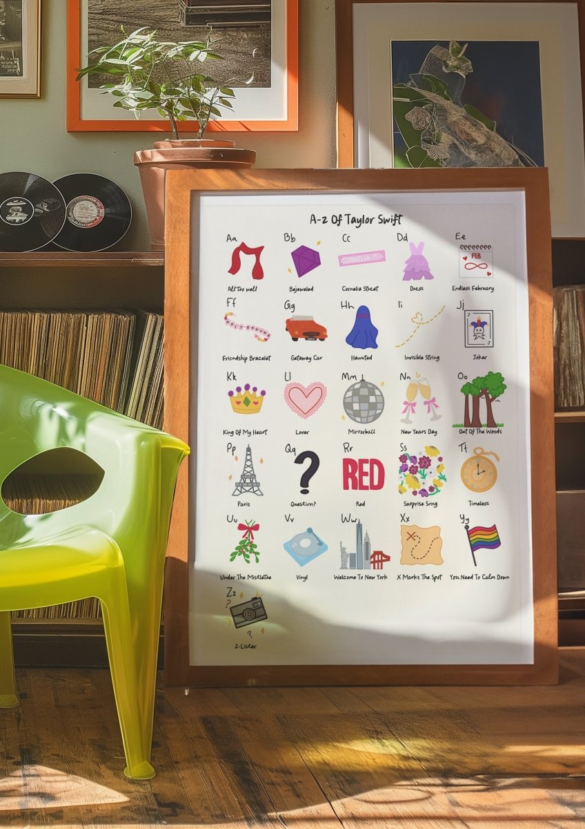 A - Z Swiftie print - A4 - Navy - Print - Thursday's Child