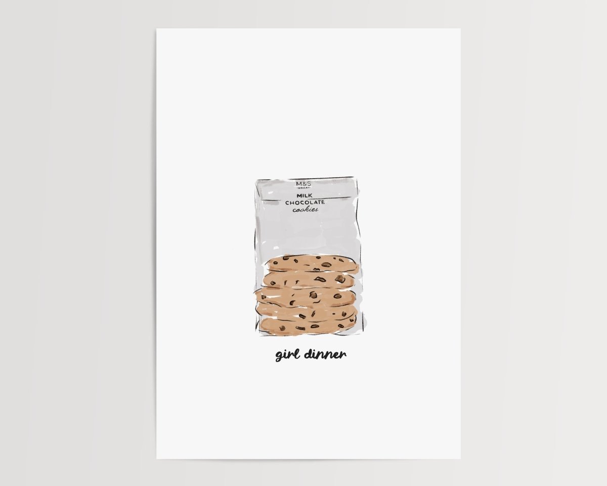 Girl dinner - Cookies - Digital Download - Print - Thursday's Child
