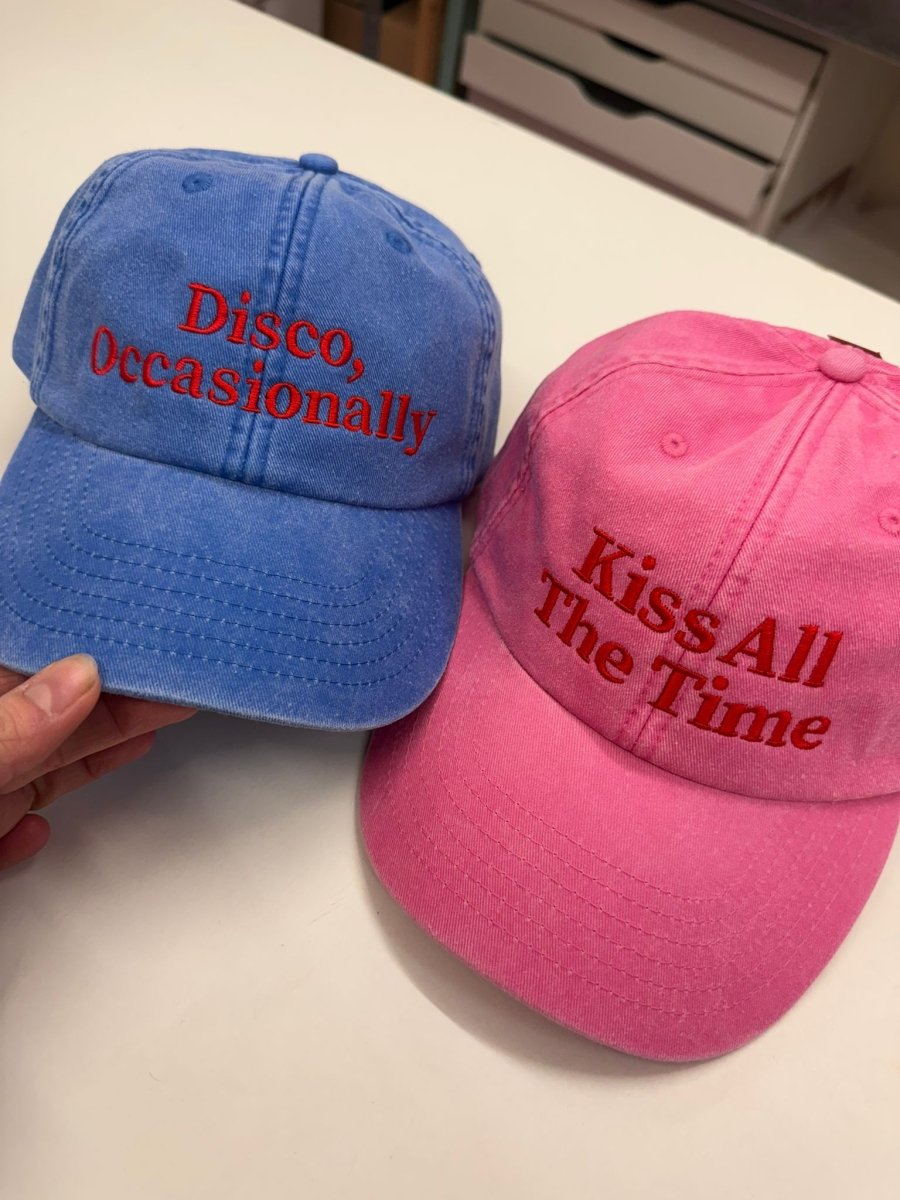 Harry Styles inspired cap - Kiss All The Time - Pink - Clothing - Thursday's Child