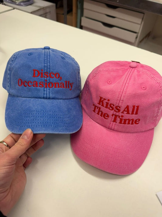 Harry Styles inspired cap - Kiss All The Time - Pink - Clothing - Thursday's Child