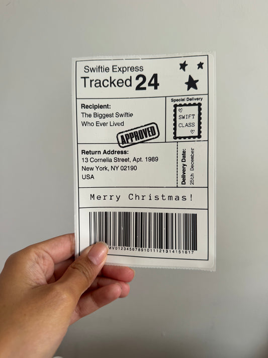 Swiftie Christmas Shipping Label