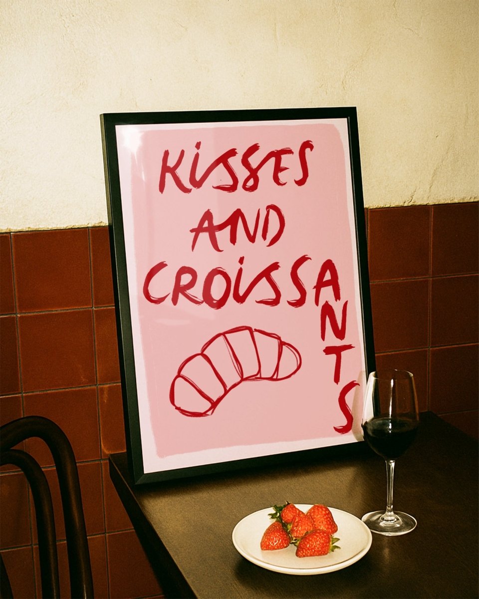 Kisses and croissants - Digital Download - Print - Thursday's Child