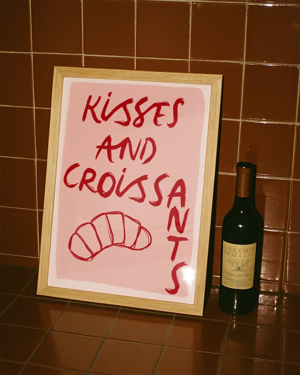 Kisses and croissants - Digital Download - Print - Thursday's Child