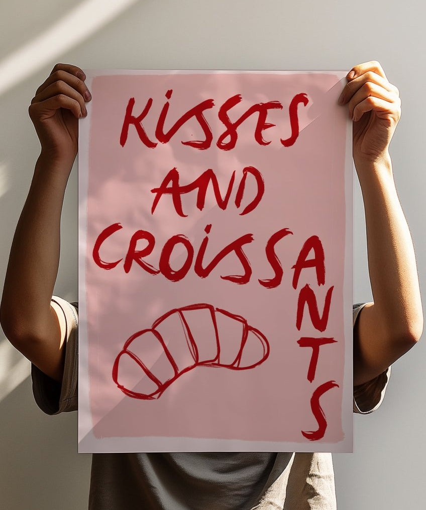 Kisses and croissants - Digital Download - Print - Thursday's Child