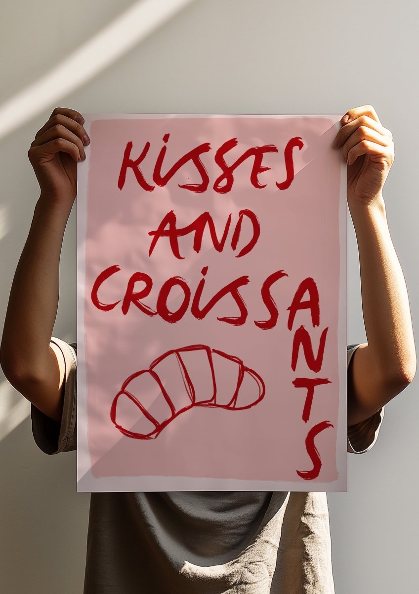 Kisses and croissants - Digital Download - Print - Thursday's Child