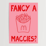 Fancy a Maccies? - Digital Download - Pink - Print - Thursday's Child