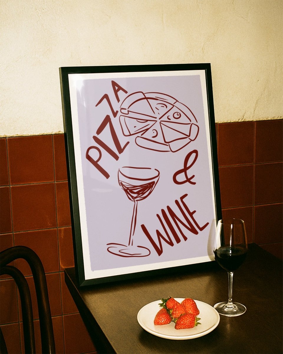 Pizza and wine - Digital Download - Print - Thursday's Child