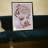 Pizza and wine - Digital Download - Print - Thursday's Child