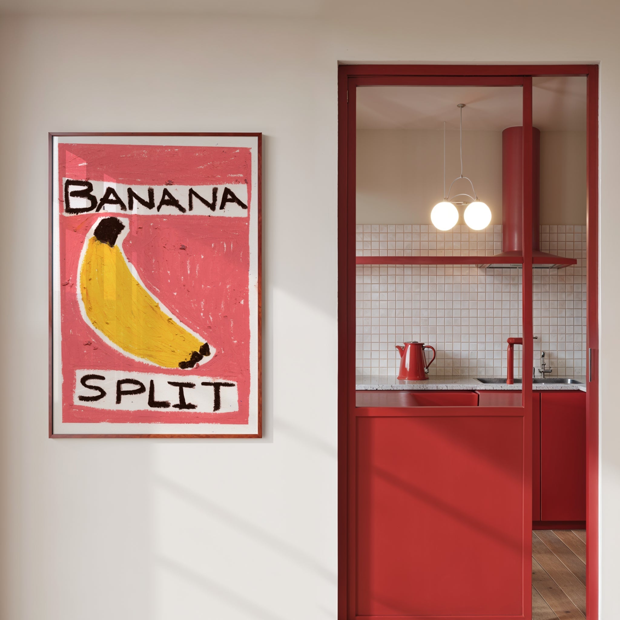 Banana split Oil Pastel Print - A5 - Print - Thursday's Child