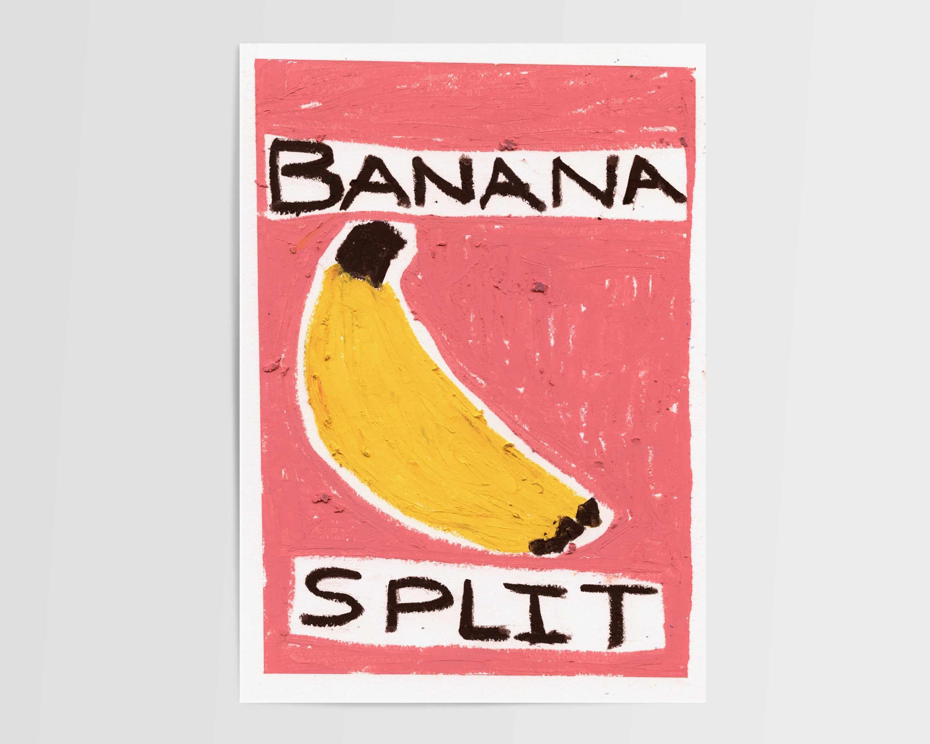 Banana split Oil Pastel Print - A5 - Print - Thursday's Child