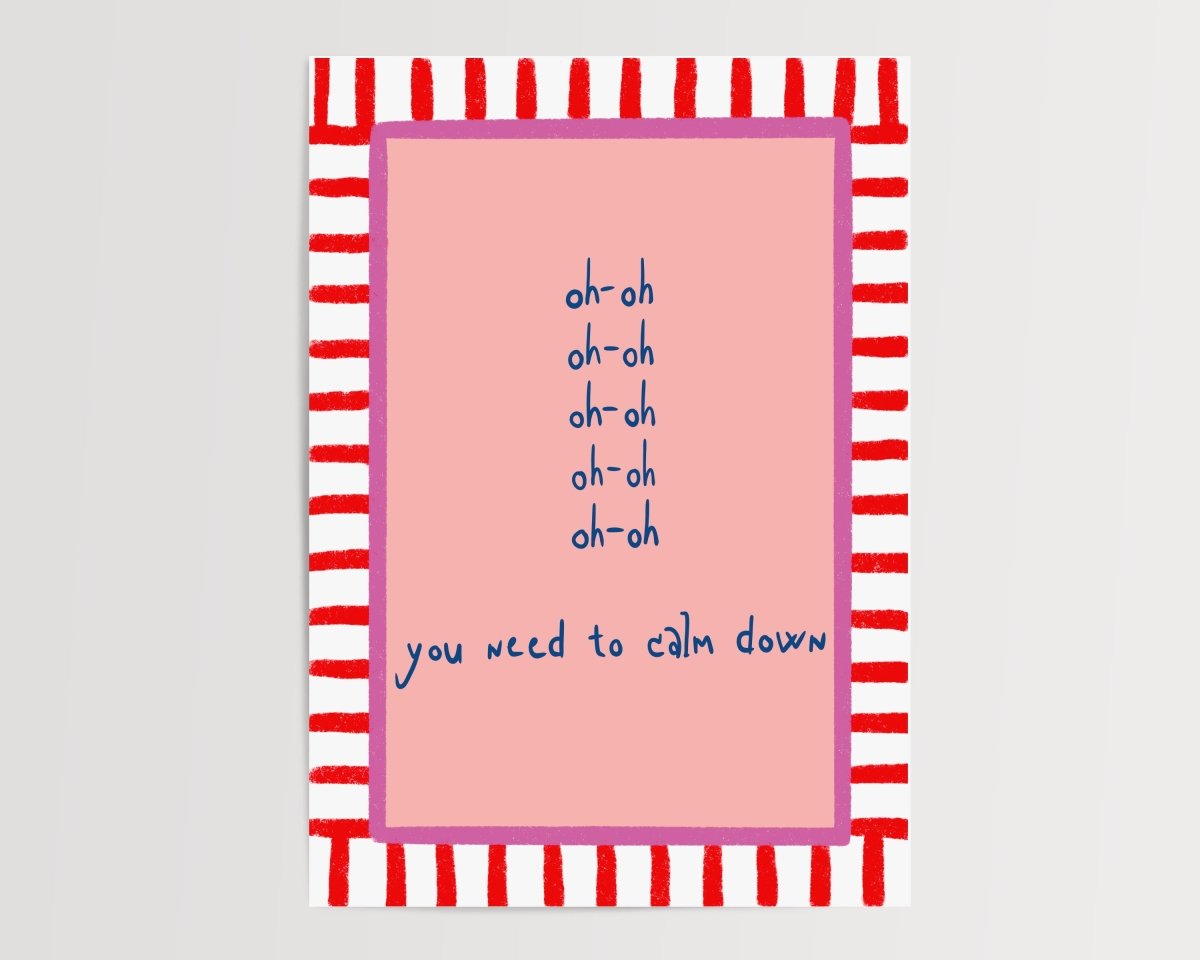 Calm Down Pink - Digital Download - Print - Thursday's Child