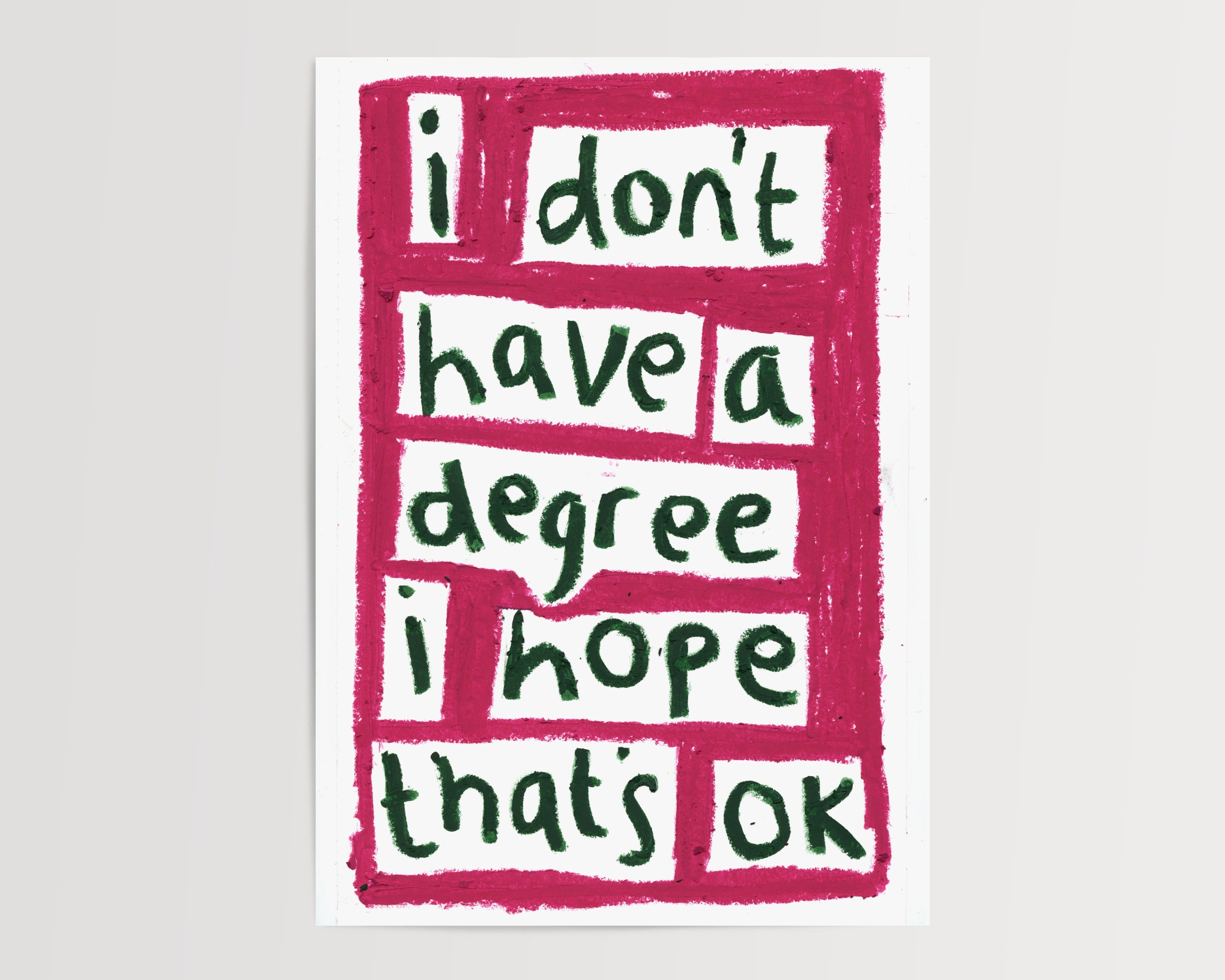 Degree Oil Pastel Print - A5 - Print - Thursday's Child