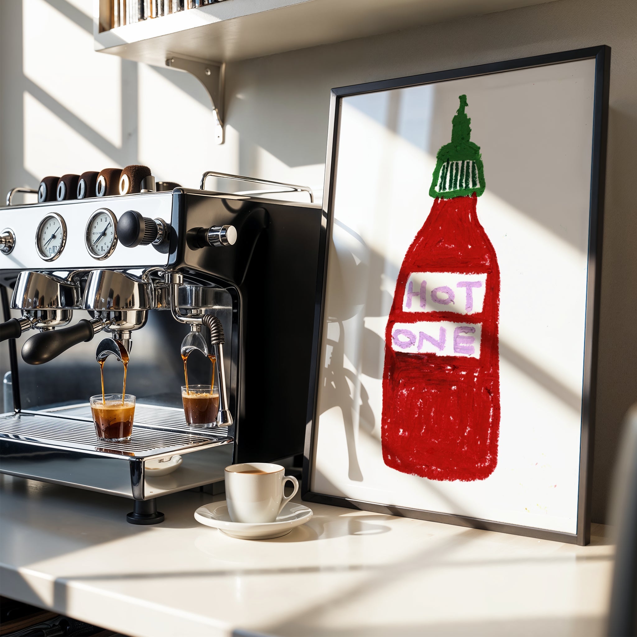 Hot Sauce Oil Pastel Print - A5 - Print - Thursday's Child