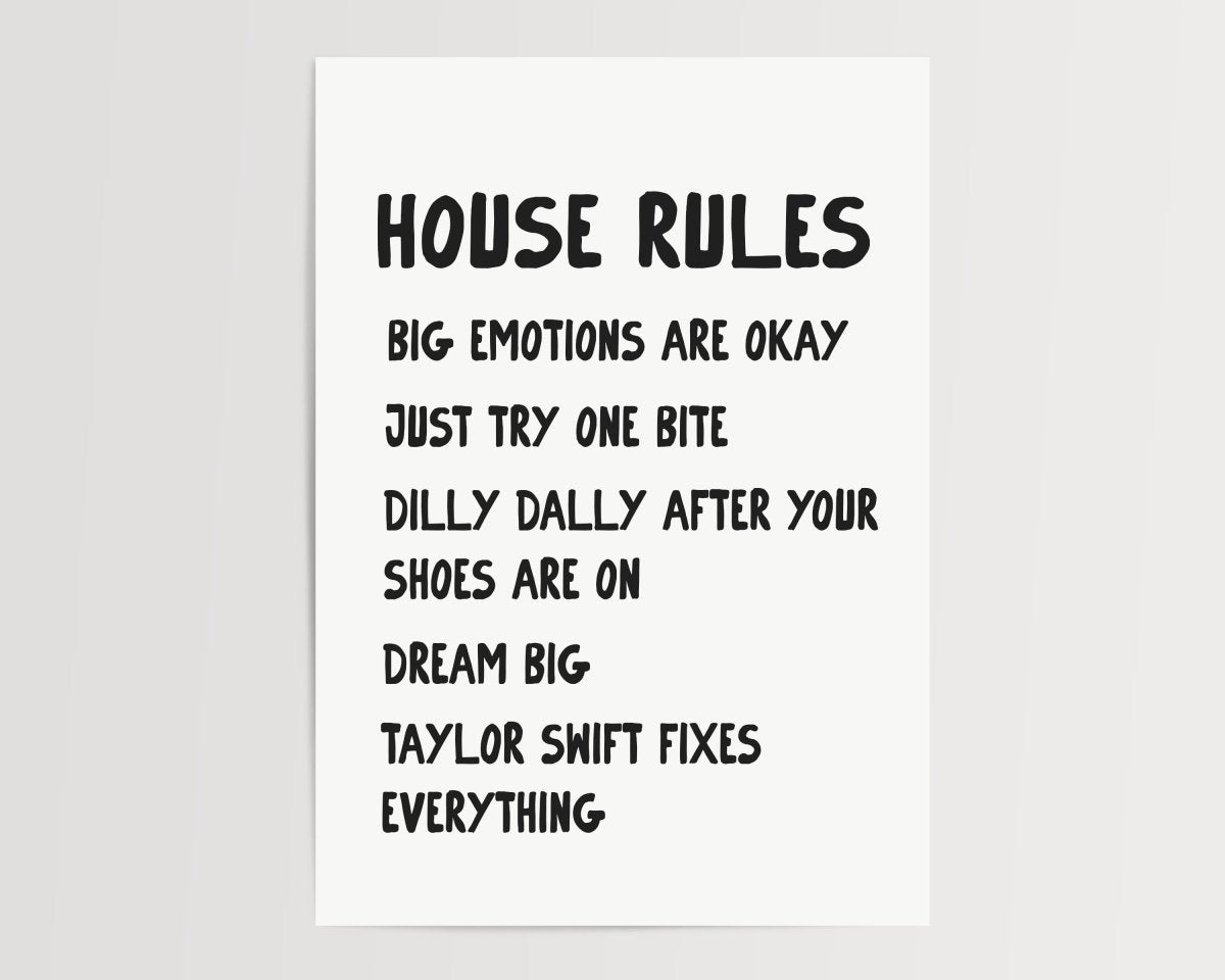 House Rules - Digital Download - Print - Thursday's Child
