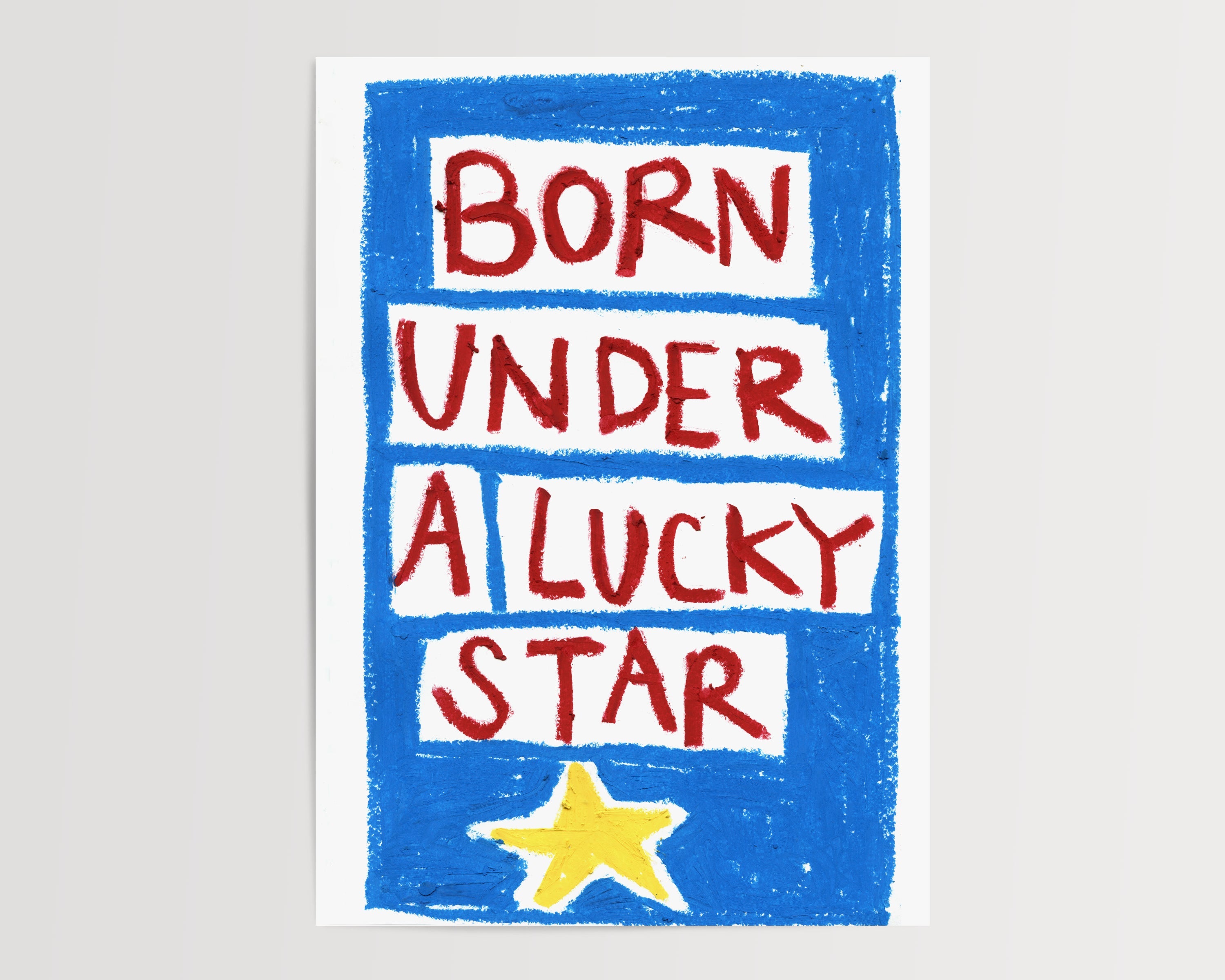 Lucky Star Oil Pastel Print - A5 - Print - Thursday's Child