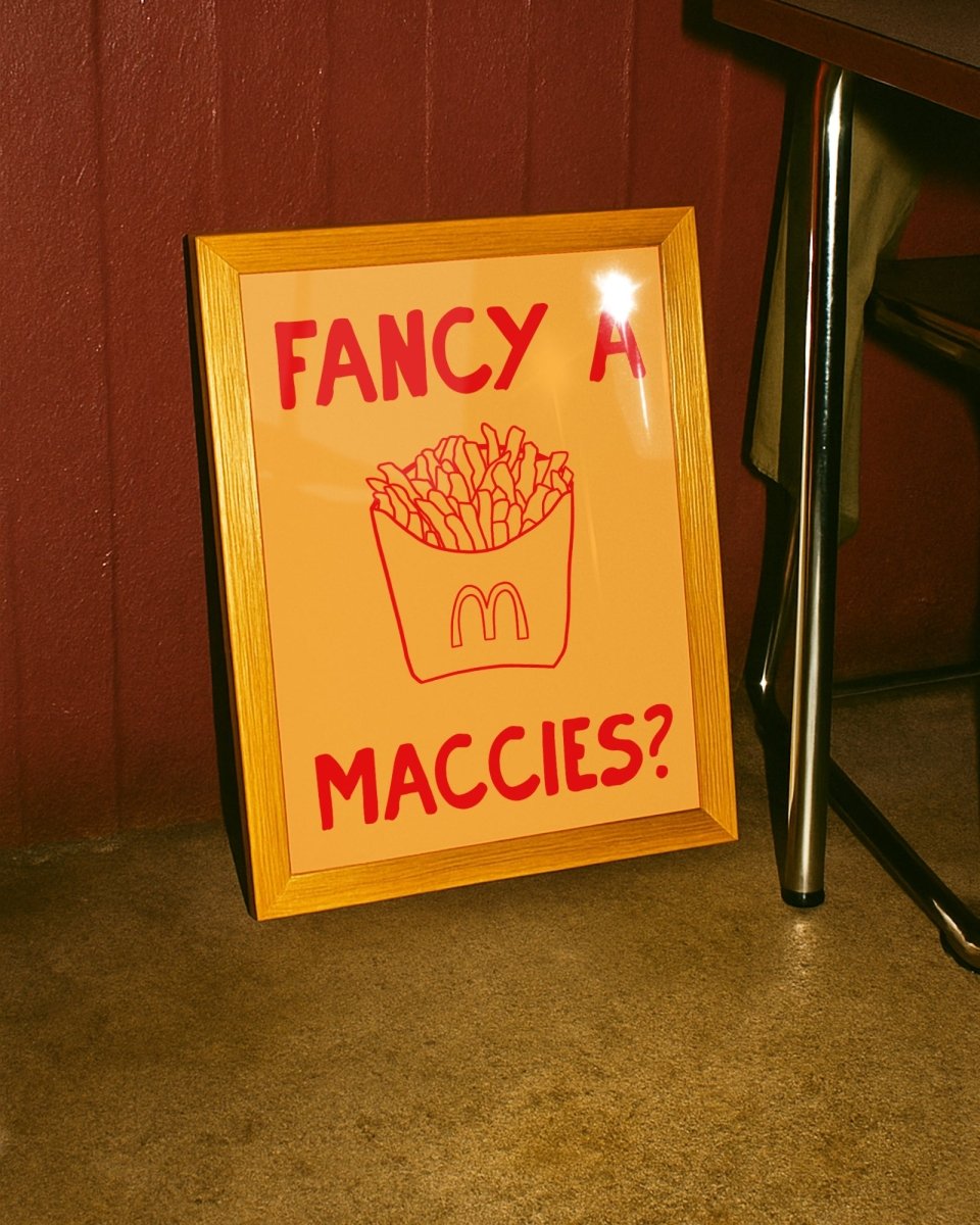 Fancy a Maccies? - Digital Download - Pink - Print - Thursday's Child