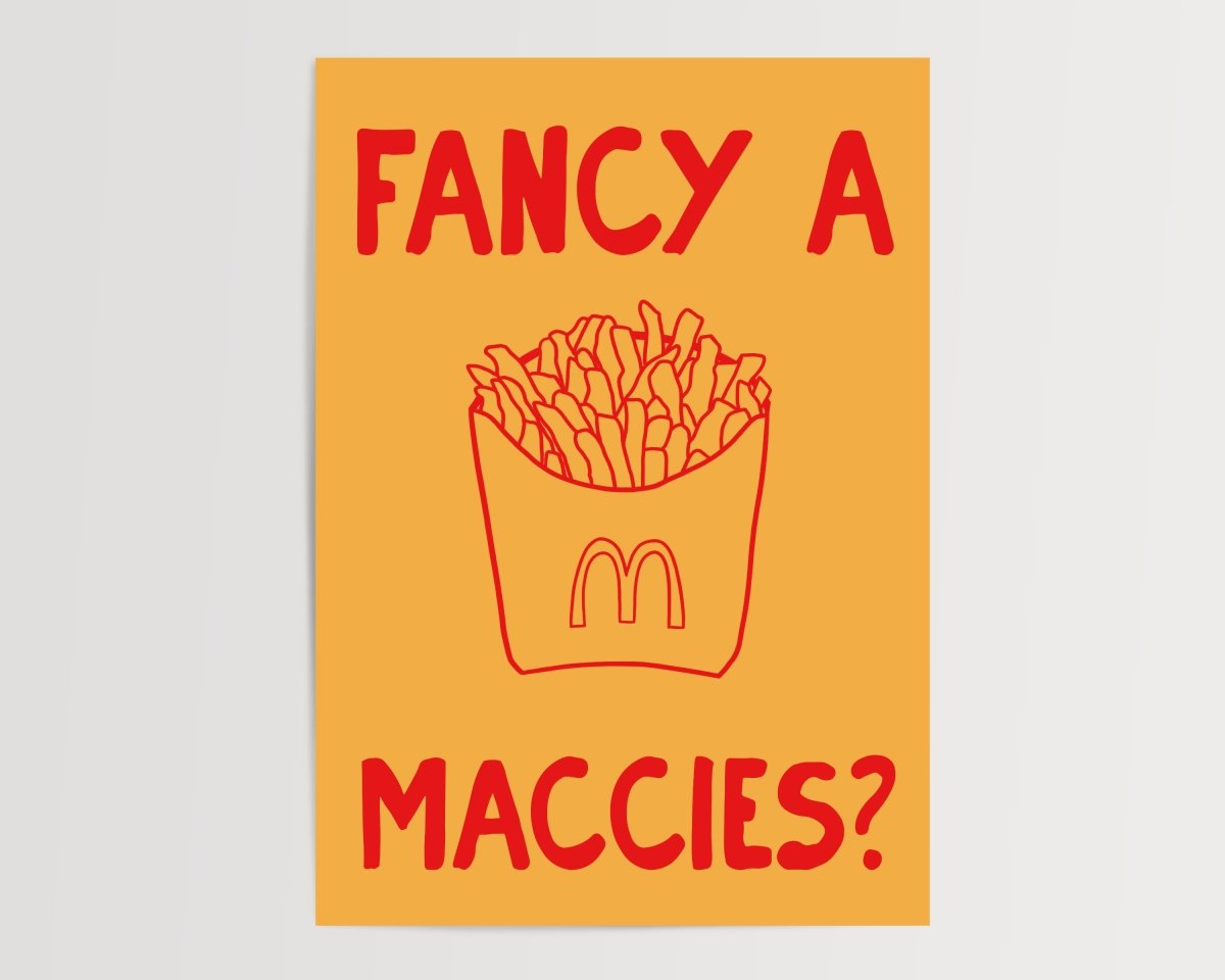 Fancy a Maccies? - Digital Download - Pink - Print - Thursday's Child