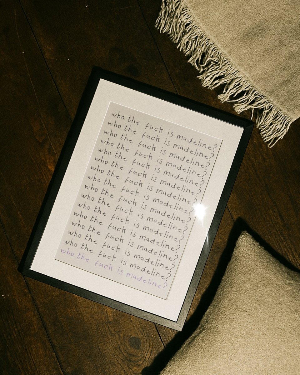 Madeline - A5 - White - Print - Thursday's Child