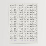 Madeline - A5 - White - Print - Thursday's Child