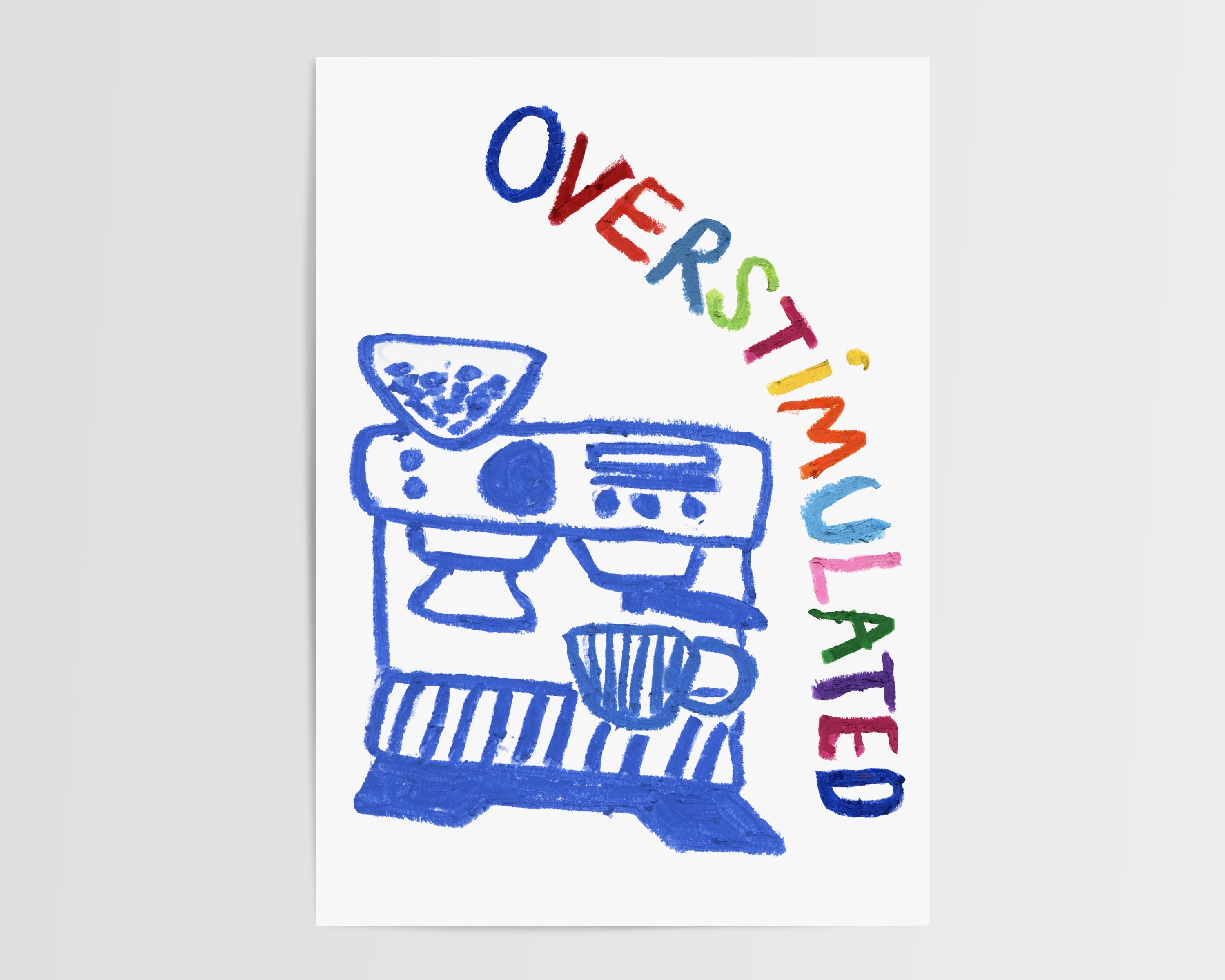 Overstimulated Oil Pastel Print - A5 - Print - Thursday's Child