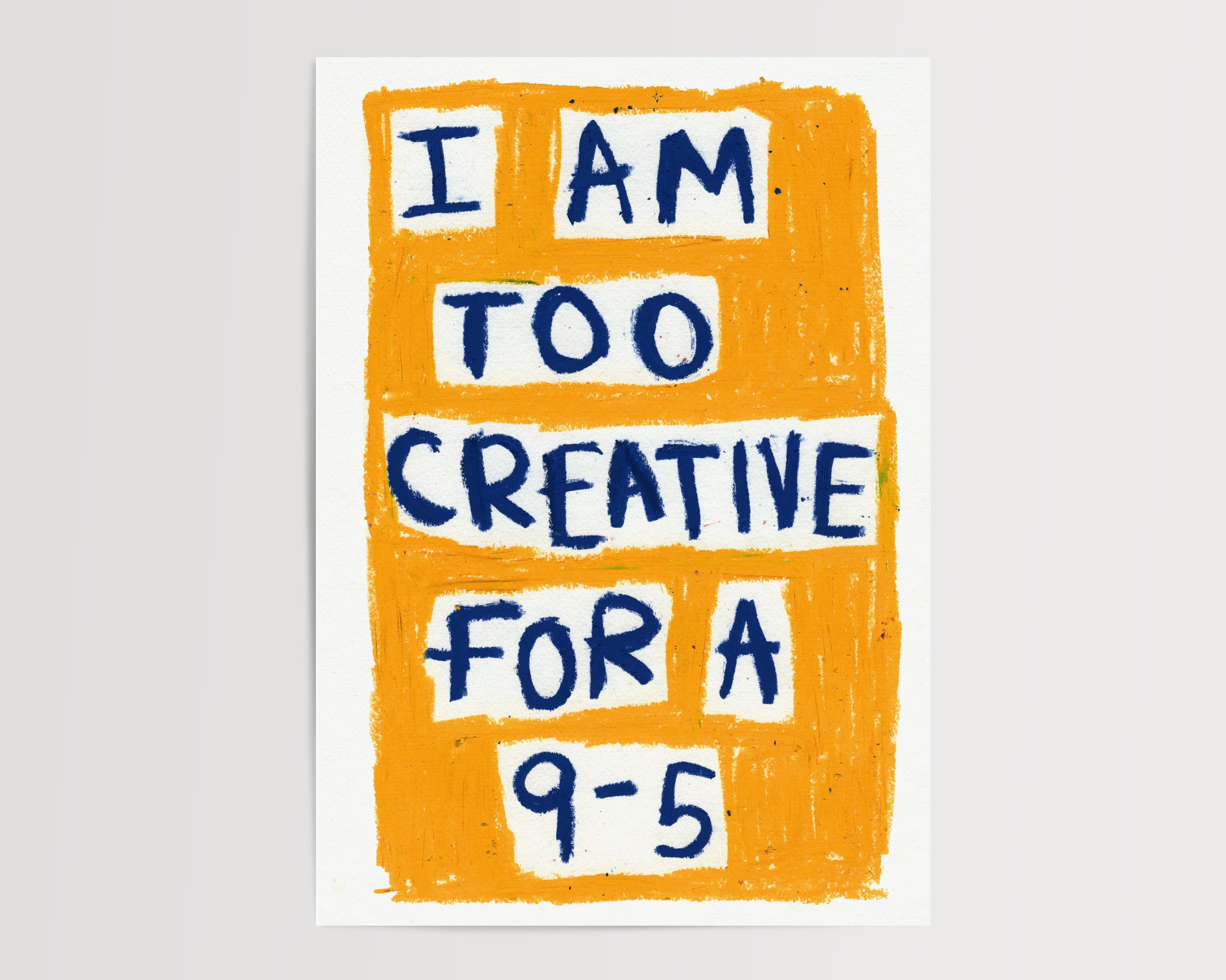 Too Creative Oil Pastel Print - A5 - Print - Thursday's Child