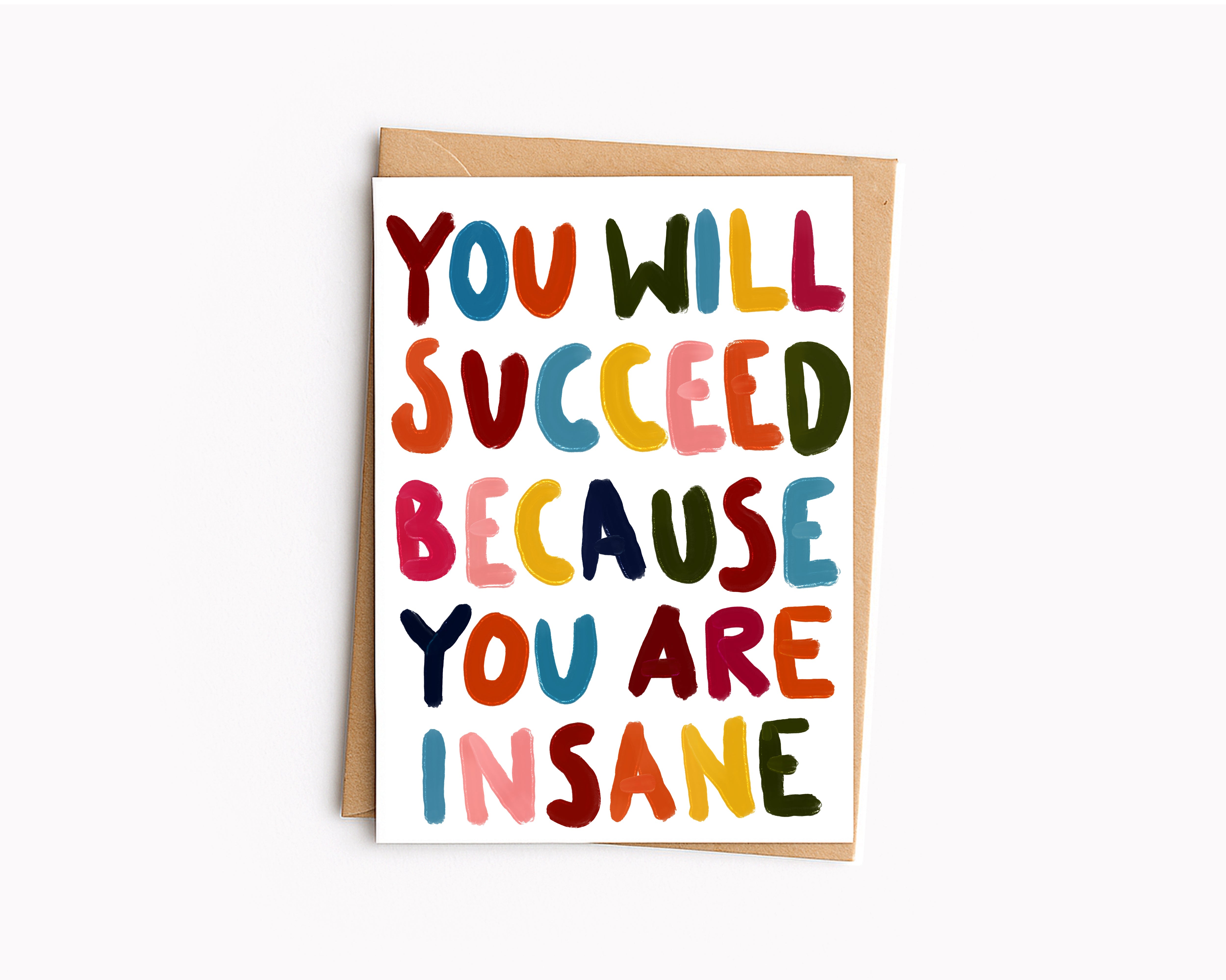 You are insane - card - Greetings Card - Thursday's Child